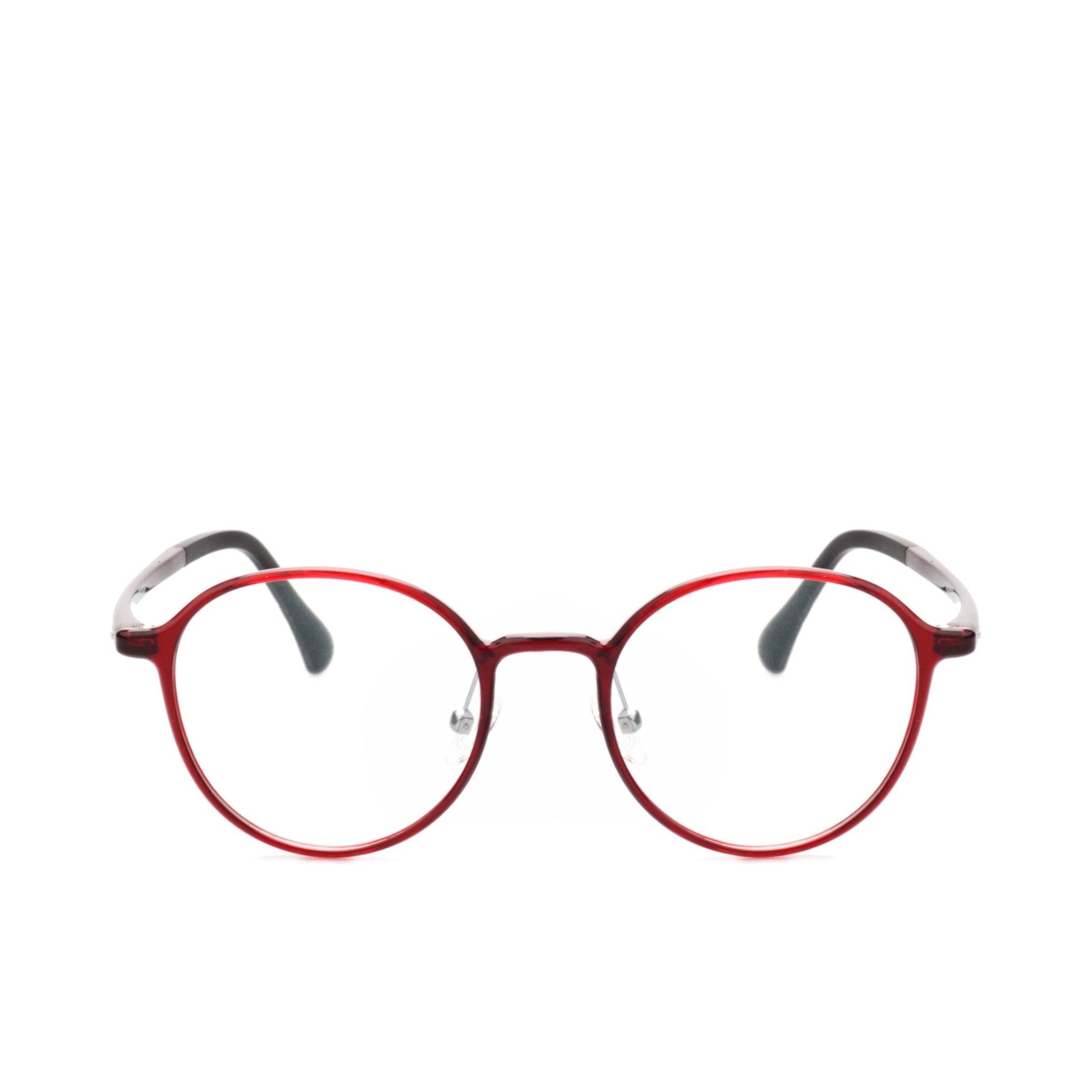 O'S OPTICAL Rise Burgundy Acetate Round Glasses Frames
