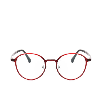 O'S OPTICAL Rise Burgundy Acetate Round Glasses Frames