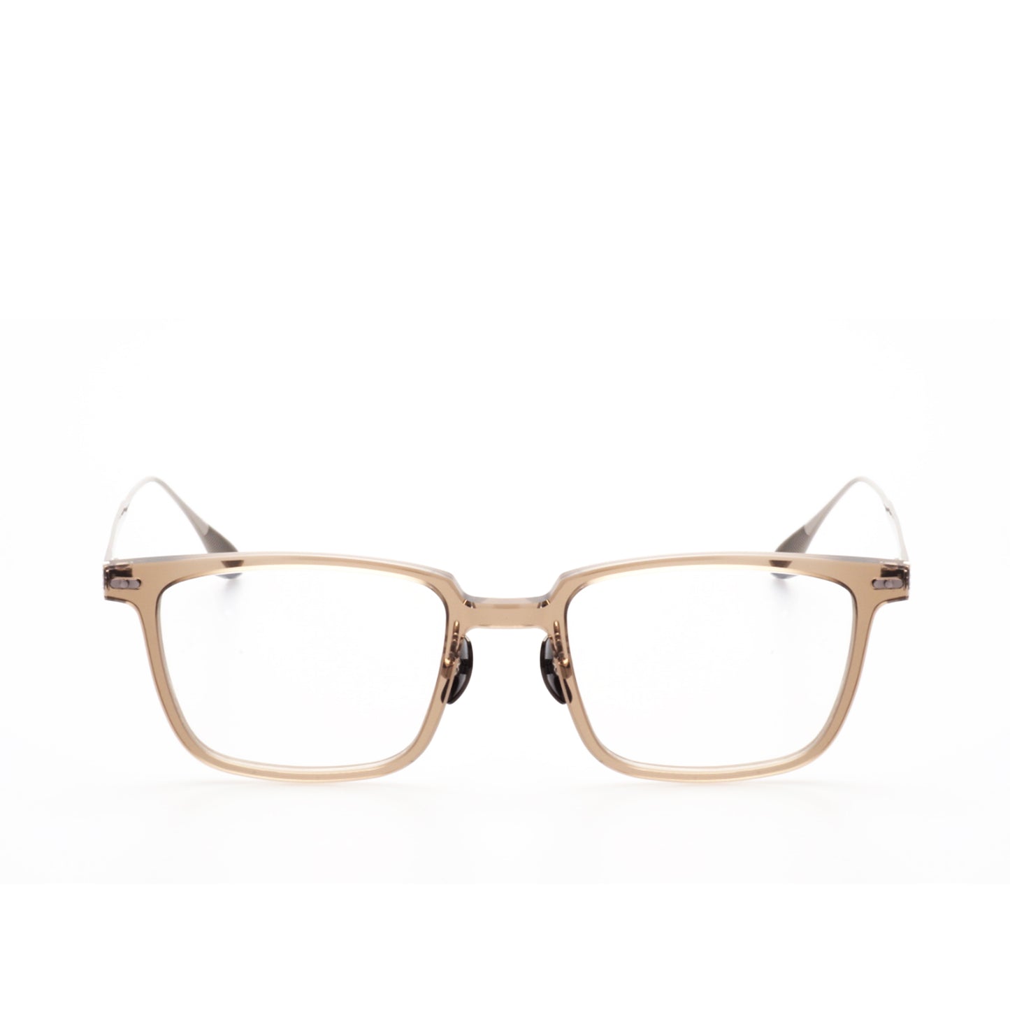 O'S OPTICAL Root Camel Titanium Rectangle Glasses Frames 