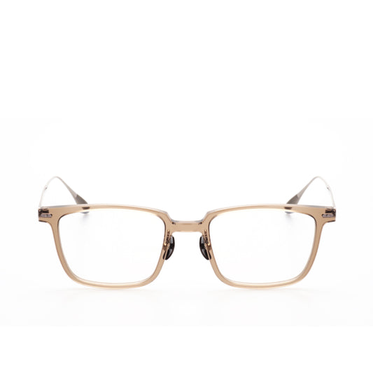O'S OPTICAL Root Camel Titanium Rectangle Glasses Frames 