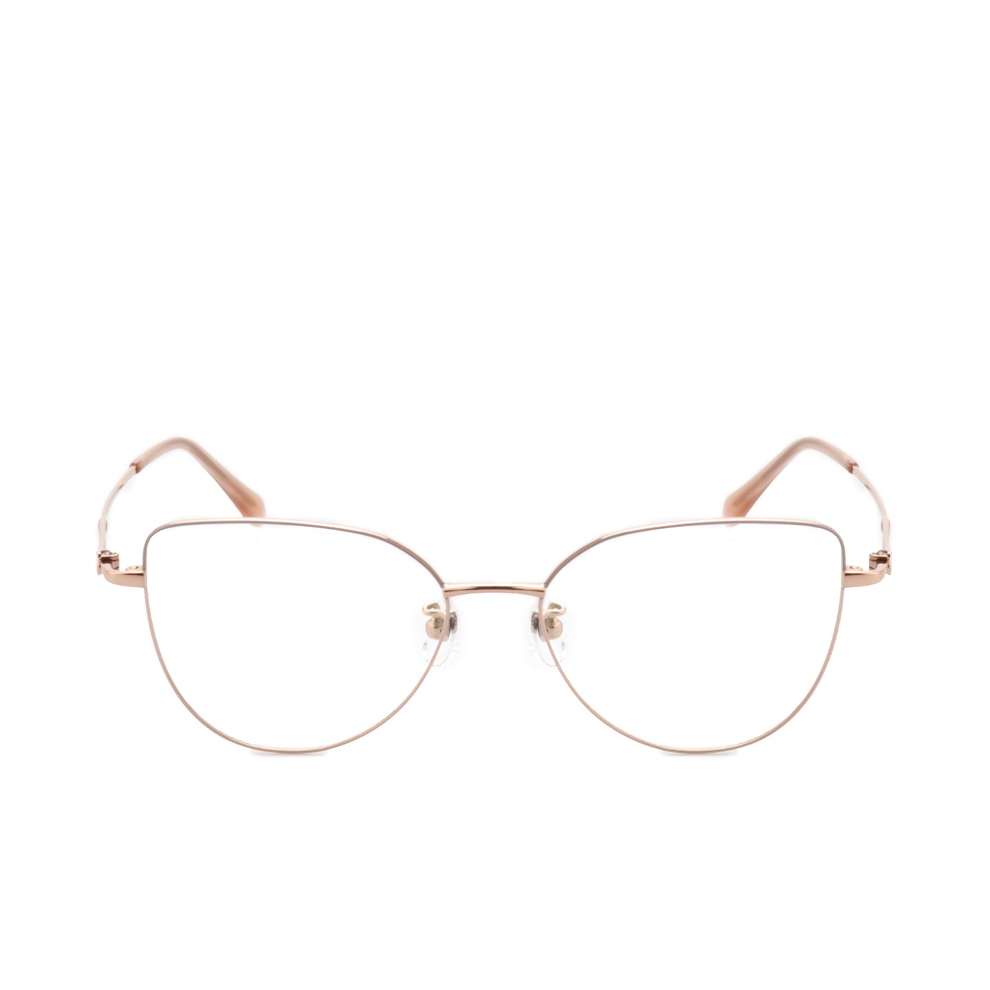 O'S OPTICAL Shape Gold Titanium Cat-Eye Glasses Frames