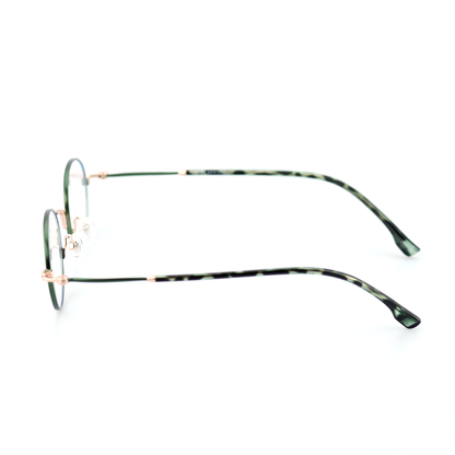 Facet titanium oval glasses side profile