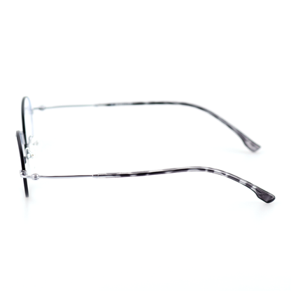 Facet titanium oval glasses side profile