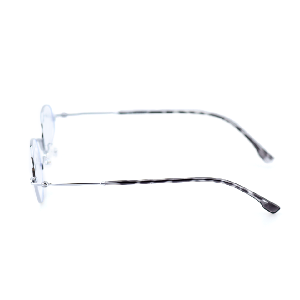 Facet titanium oval glasses side profile