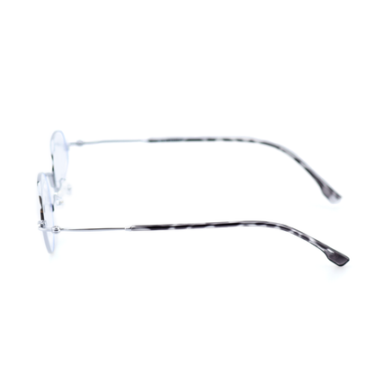 Facet titanium oval glasses side profile