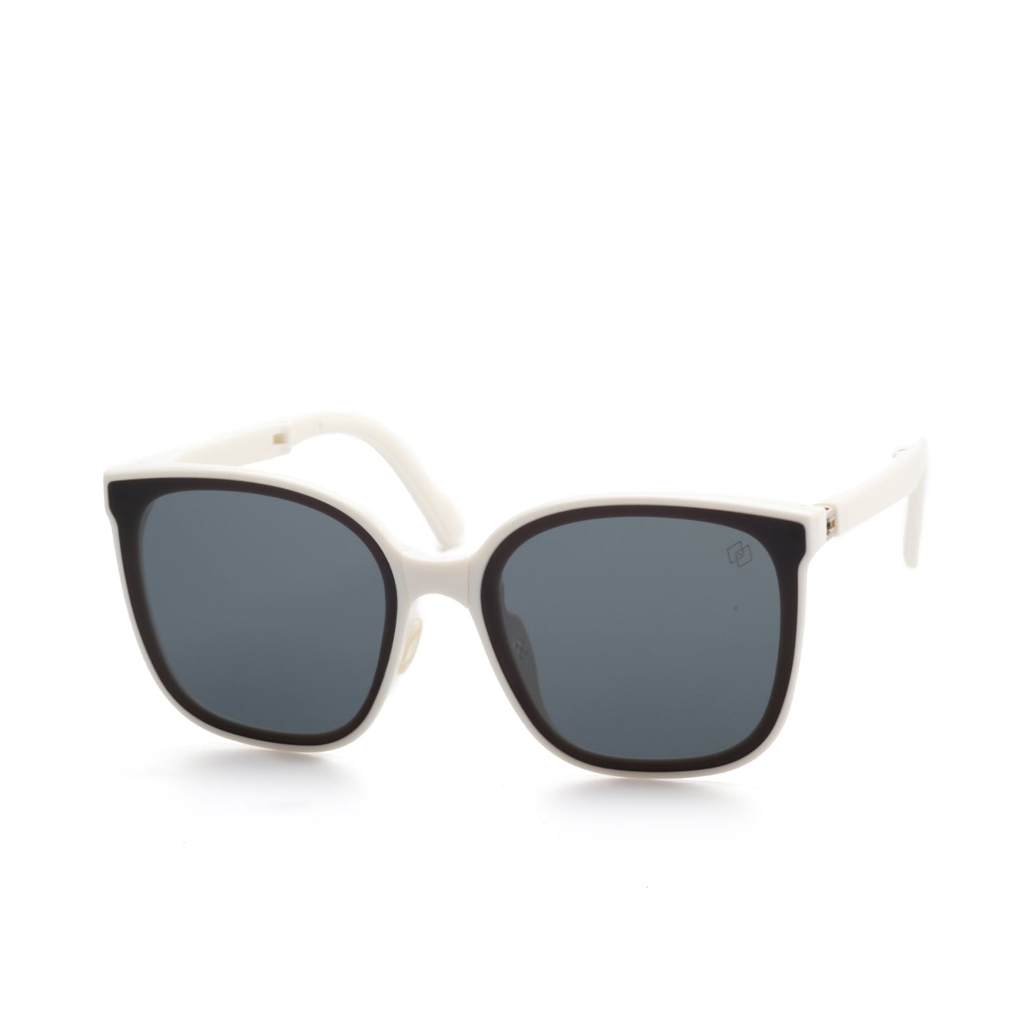 O'S OPTICAL Nomad White Acetate Square Foldable Shades