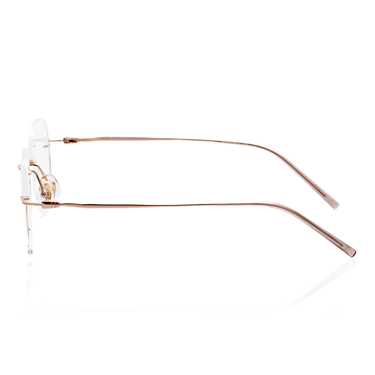 O'S OPTICAL Lume Gold Titanium Geometric Lightweight Eyewear 