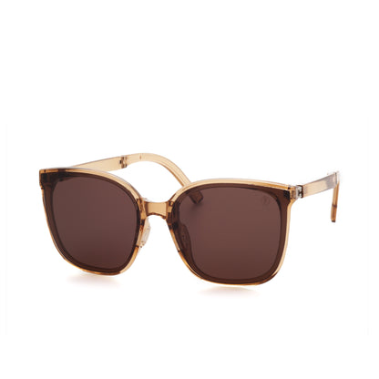 O'S OPTICAL Camel Beige Acetate Square Foldable Shades