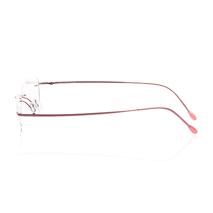 O'S OPTICAL Float Pink Titanium Rectangle Lightweight Eyewear