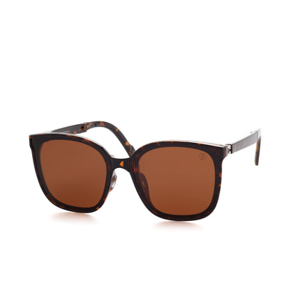 O'S OPTICAL Nomad Tortoiseshell Acetate Square Foldable Shades