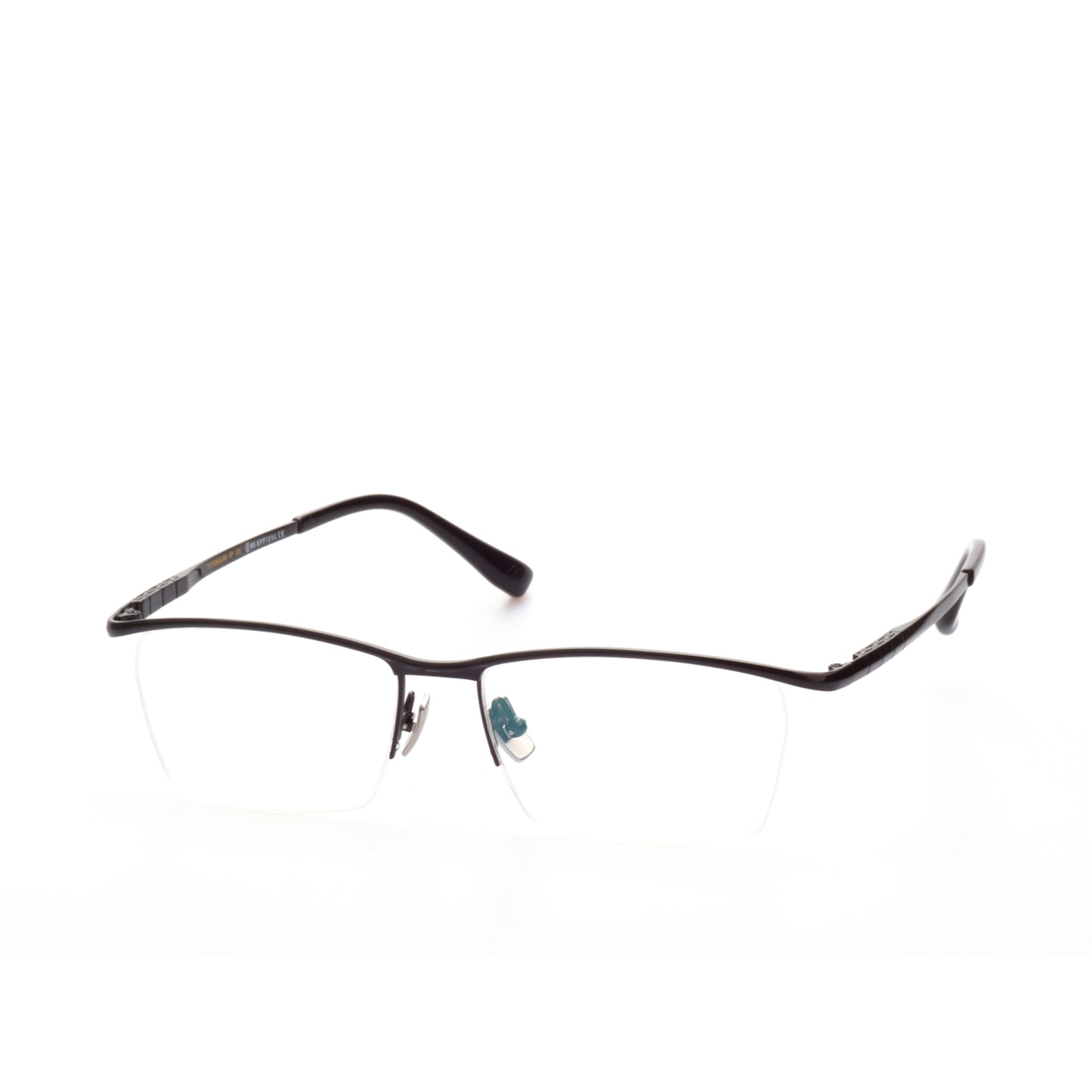 O'S OPTICAL Line Gray Titanium Browline Eyewear Frames 