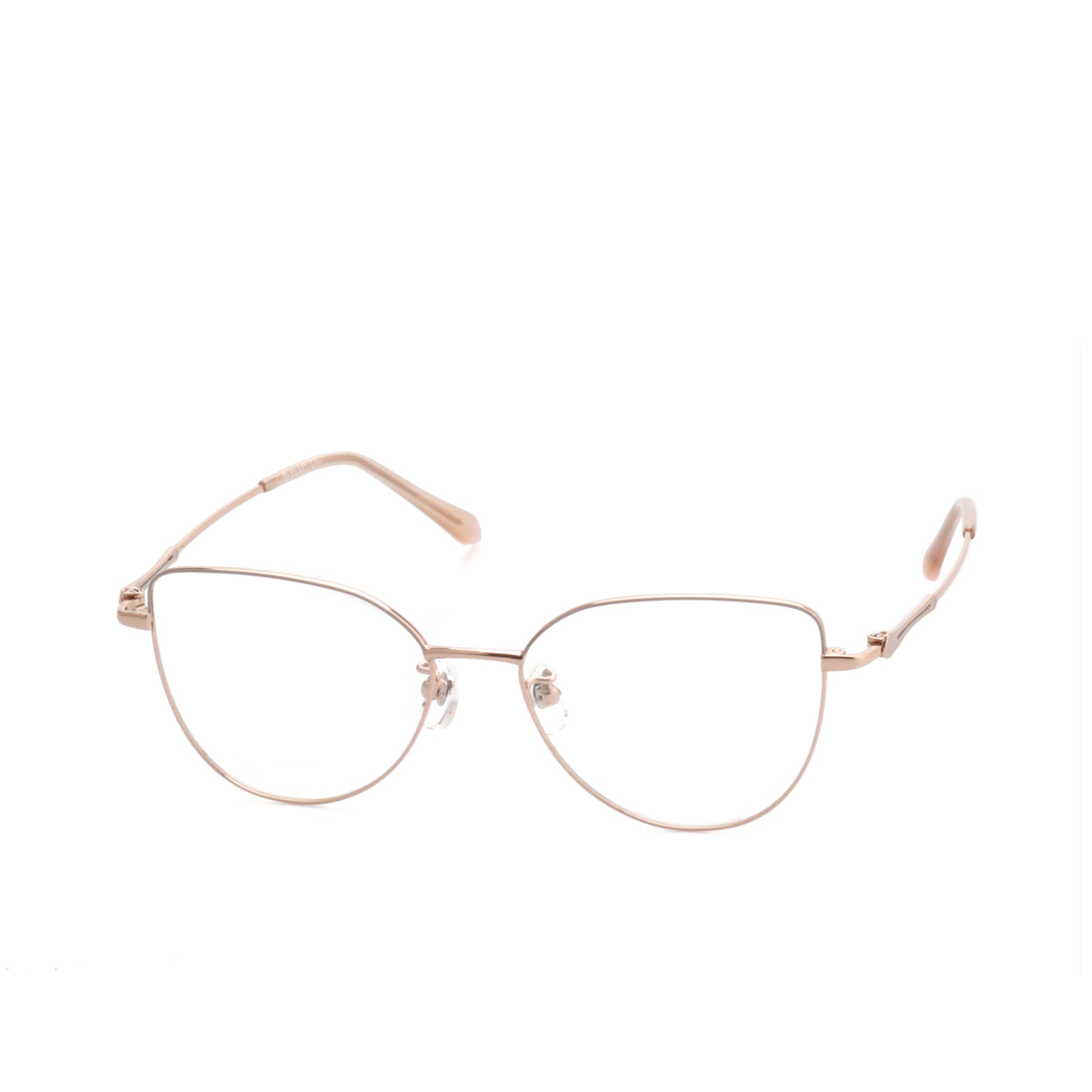 O'S OPTICAL Shape Gold Titanium Cat-Eye Eyewear Frames