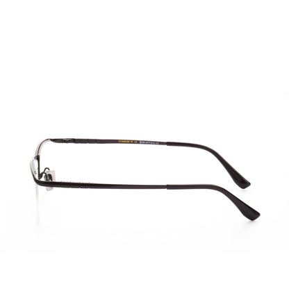 O'S OPTICAL Line Gray Titanium Browline Eyeglasses Frames 