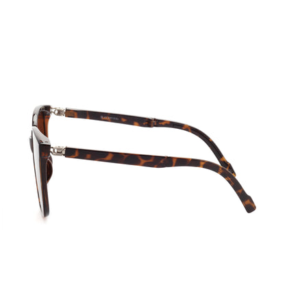 O'S OPTICAL Nomad Tortoiseshell Acetate Square Compact Sunglasses