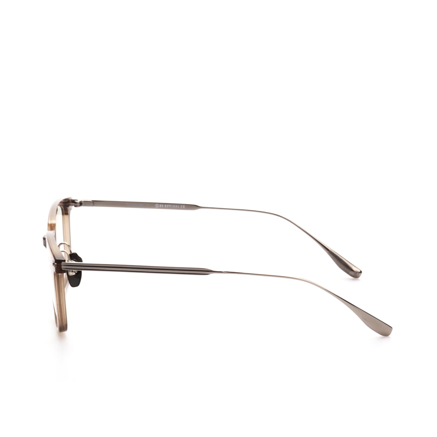 O'S OPTICAL Root Camel Titanium Rectangle Eyeglasses Frames