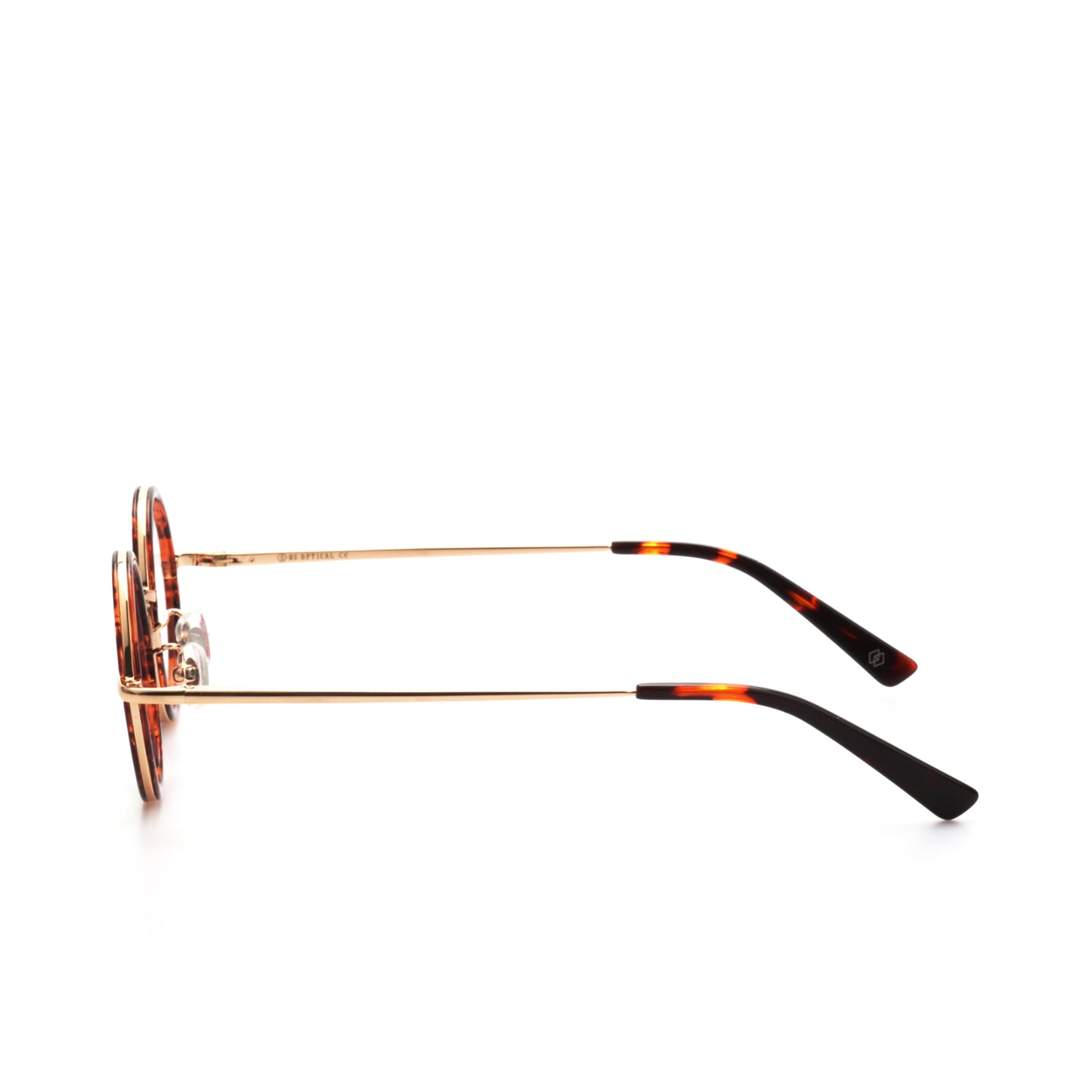 O'S OPTICAL Halo Tortoiseshell Acetate & Metal Round Eyeglasses Frames
