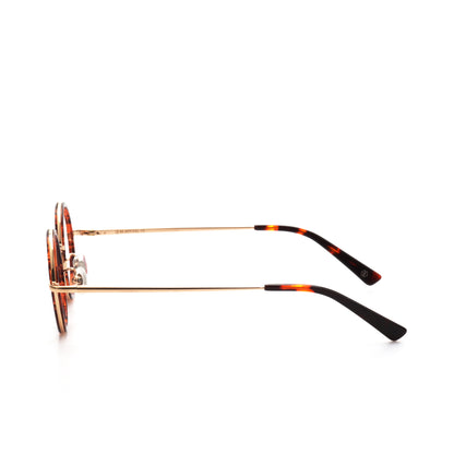 O'S OPTICAL Halo Tortoiseshell Acetate & Metal Round Eyeglasses Frames