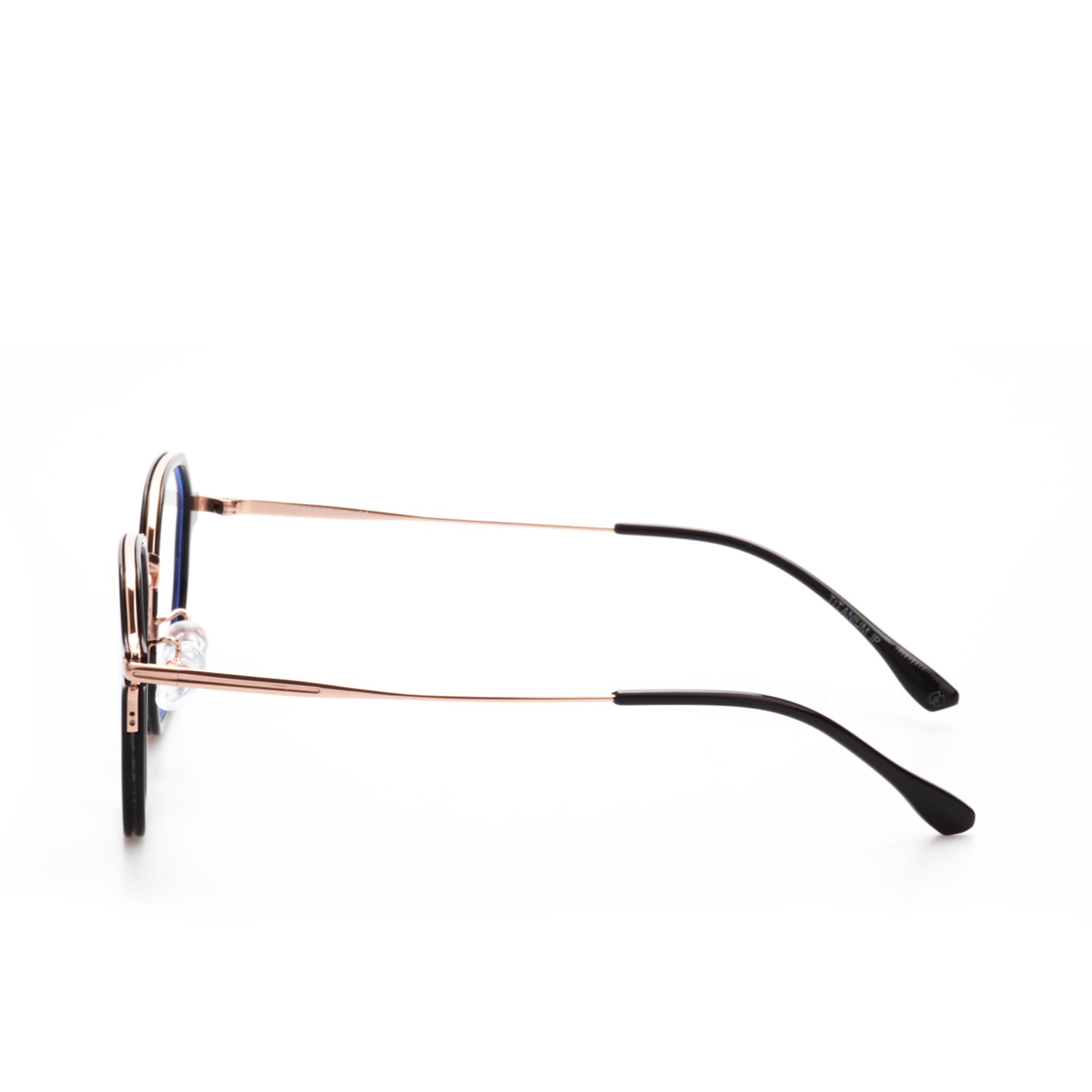 O'S OPTICAL Frame Gold Acetate & Titanium Geometric Eyeglasses Frames 