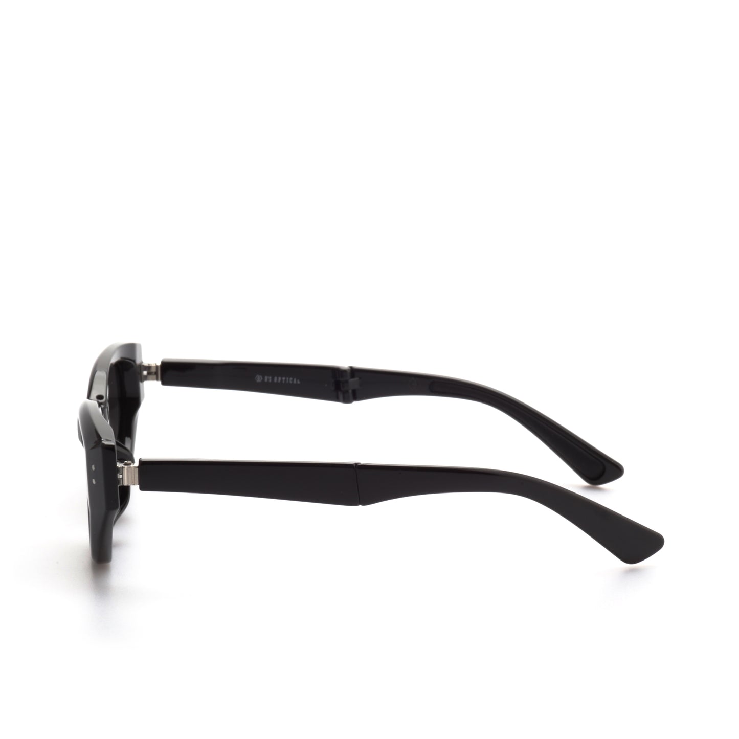 O'S OPTICAL Pivot Black Acetate Cat-Eye Compact Sunglasses
