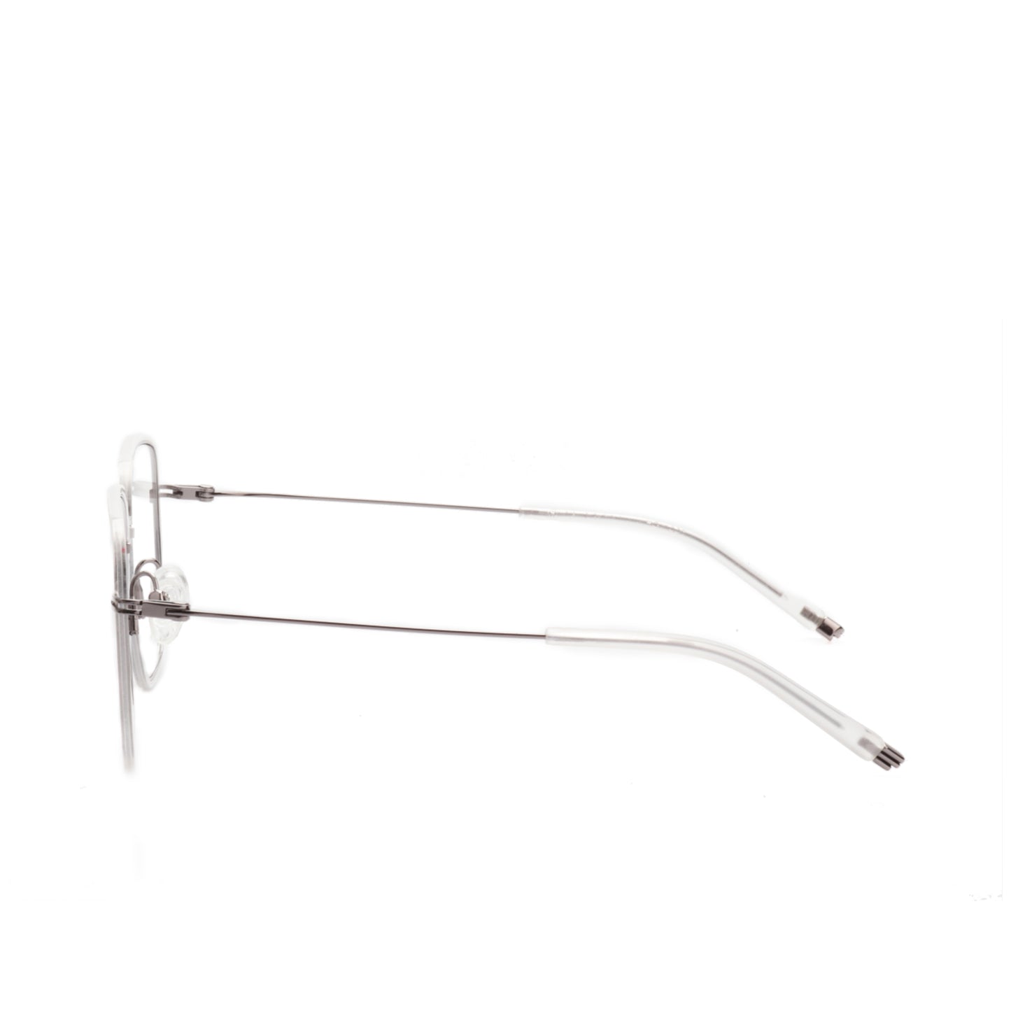O'S OPTICAL Edge Transparent Titanium Square Eyeglasses Frames