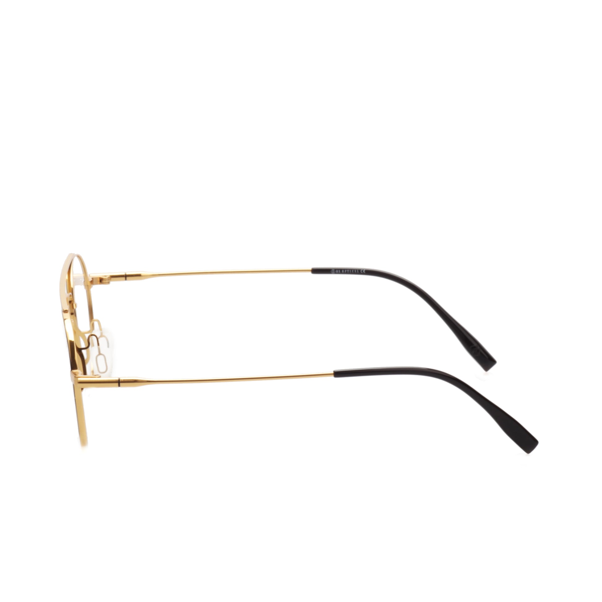 O'S OPTICAL Axis Gold Titanium Aviator Eyeglasses Frames