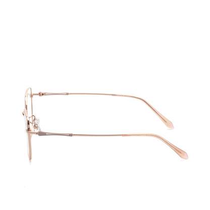 O'S OPTICAL Shape Gold Titanium Cat-Eye Eyeglasses Frames