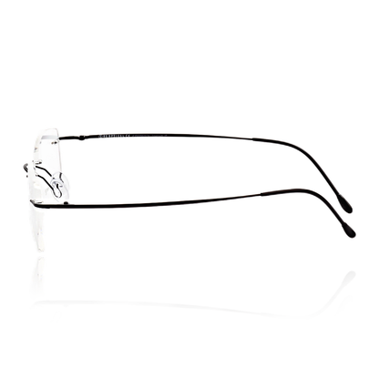 O'S OPTICAL Vision Black Titanium Rectangle Lightweight Eyewear 