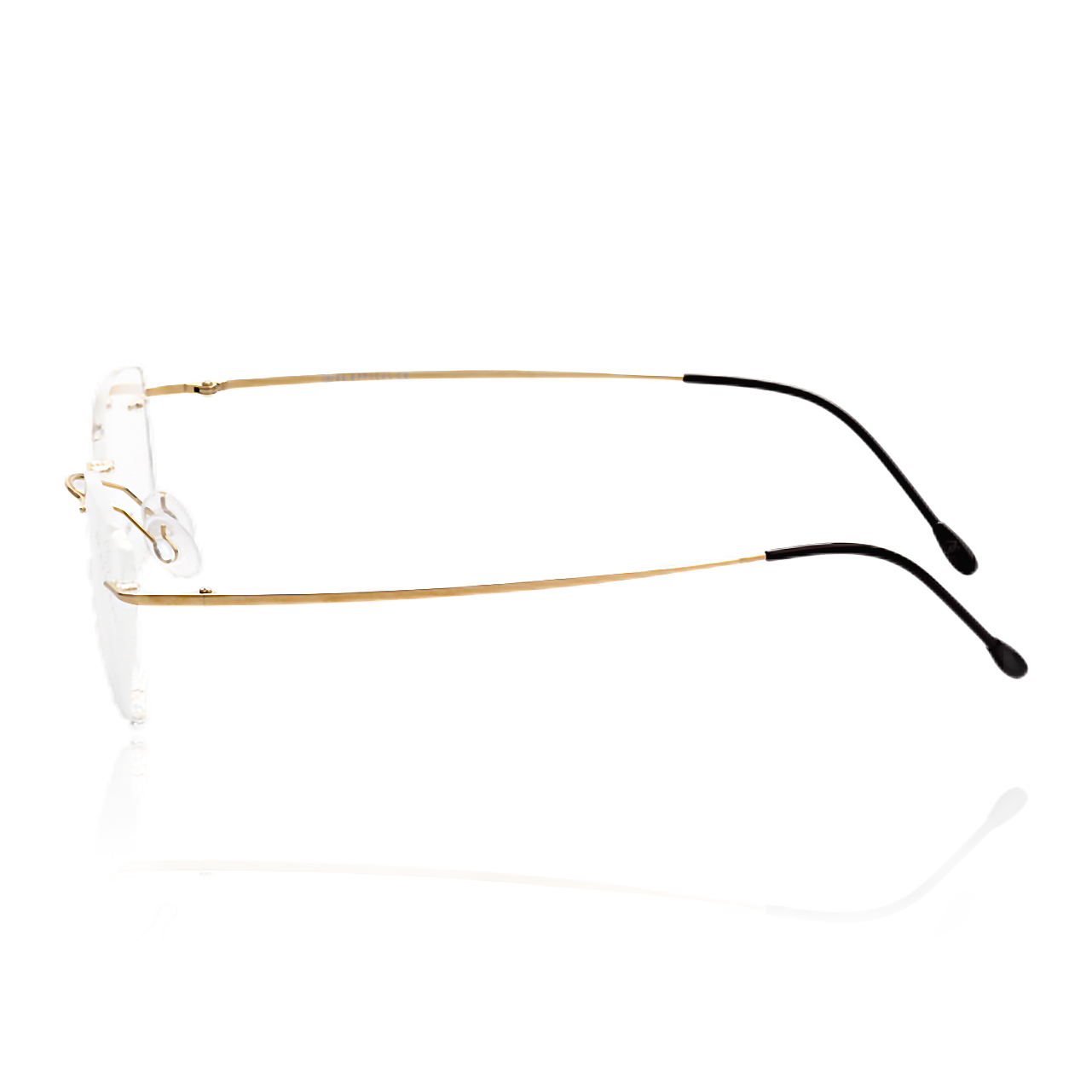 O'S OPTICAL Vision Gold Titanium Rectangle Lightweight Eyewear