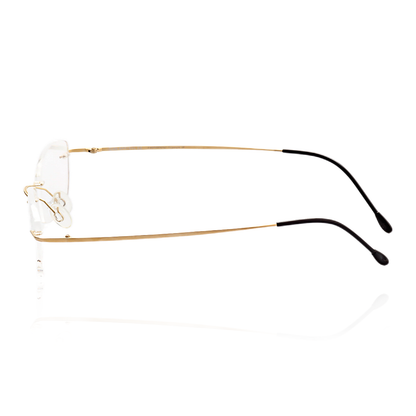 O'S OPTICAL Link Gold Ombre Metal Square Clip-on Sunglasses  