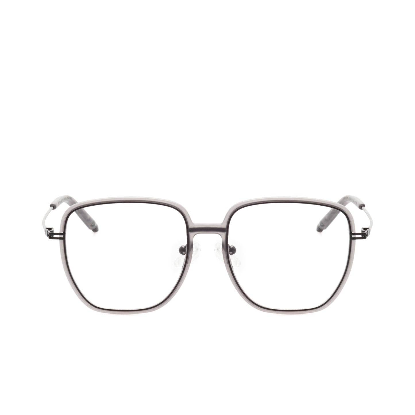O'S OPTICAL Edge Gray Titanium Square Glasses Frames