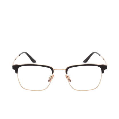 O'S OPTICAL Logic Gold Titanium Browline Glasses Frames