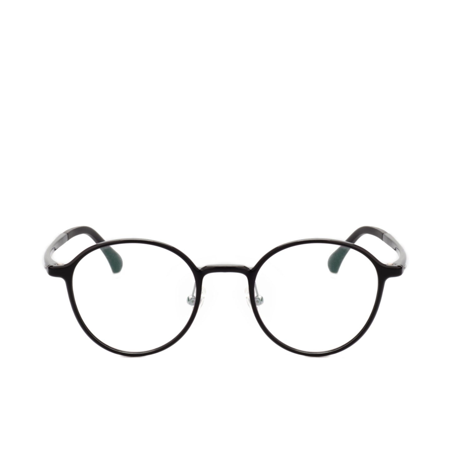 O'S OPTICAL Rise Black Acetate Round Glasses Frames