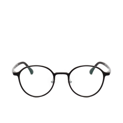 O'S OPTICAL Rise Black Acetate Round Glasses Frames
