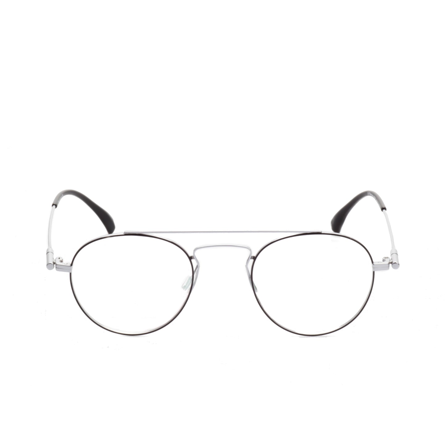 O'S OPTICAL Axis Silver Titanium Aviator Glasses Frames