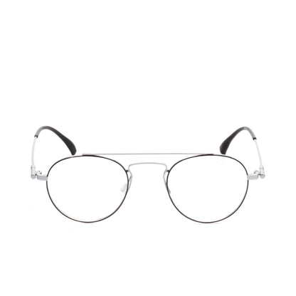 O'S OPTICAL Axis Silver Titanium Aviator Glasses Frames