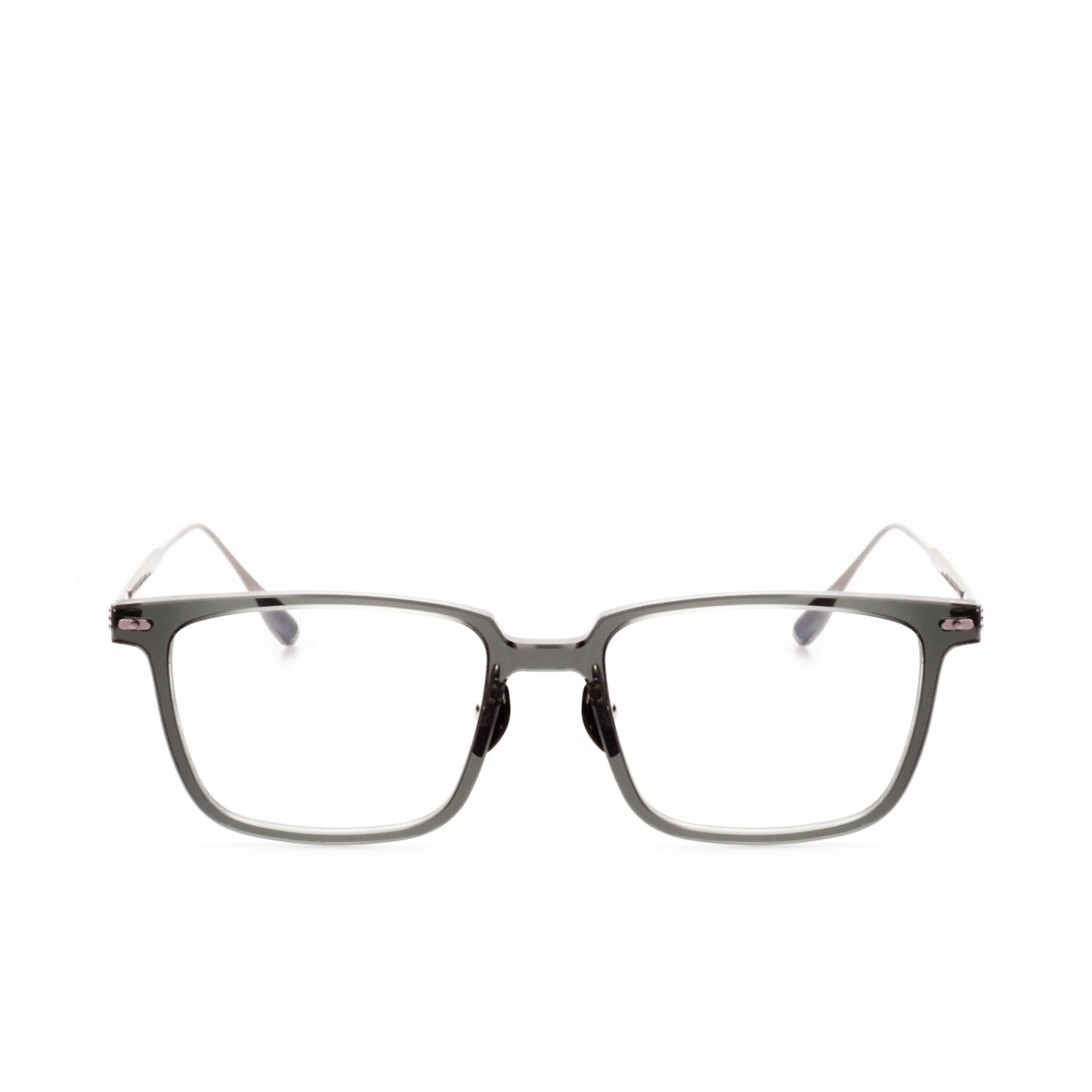 O'S OPTICAL Root Gray Titanium Rectangle Glasses Frames