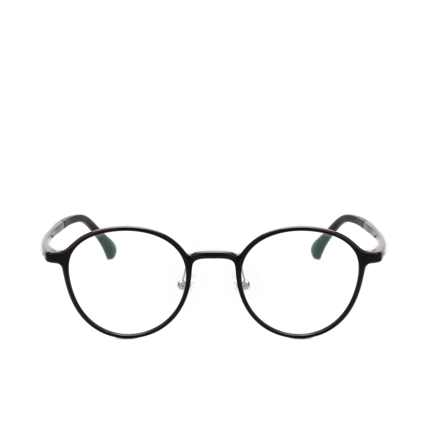O'S OPTICAL Rise Black Acetate Round Glasses Frames