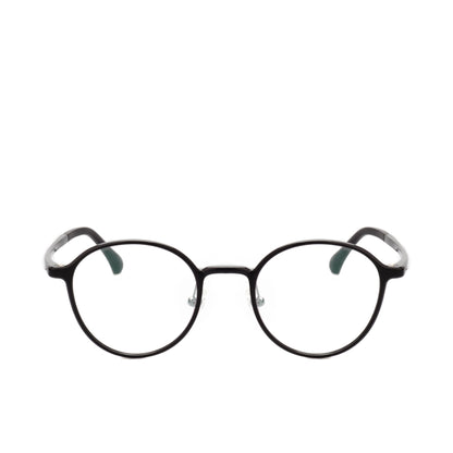 O'S OPTICAL Rise Black Acetate Round Glasses Frames