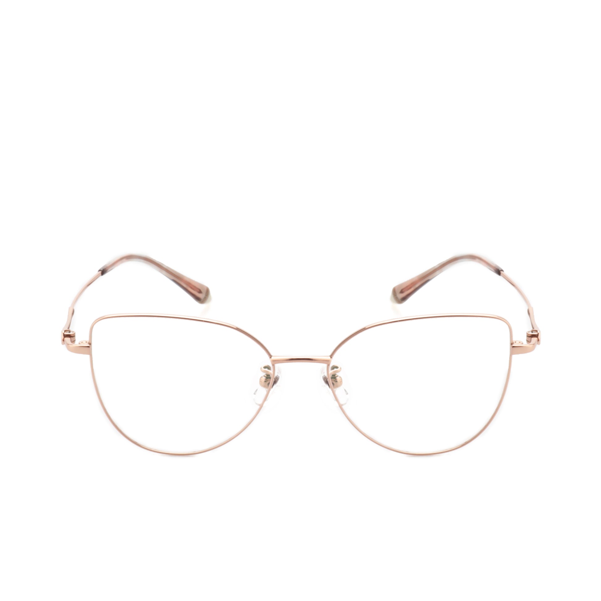 O'S OPTICAL Shape Pink Titanium Cat-Eye Glasses Frames