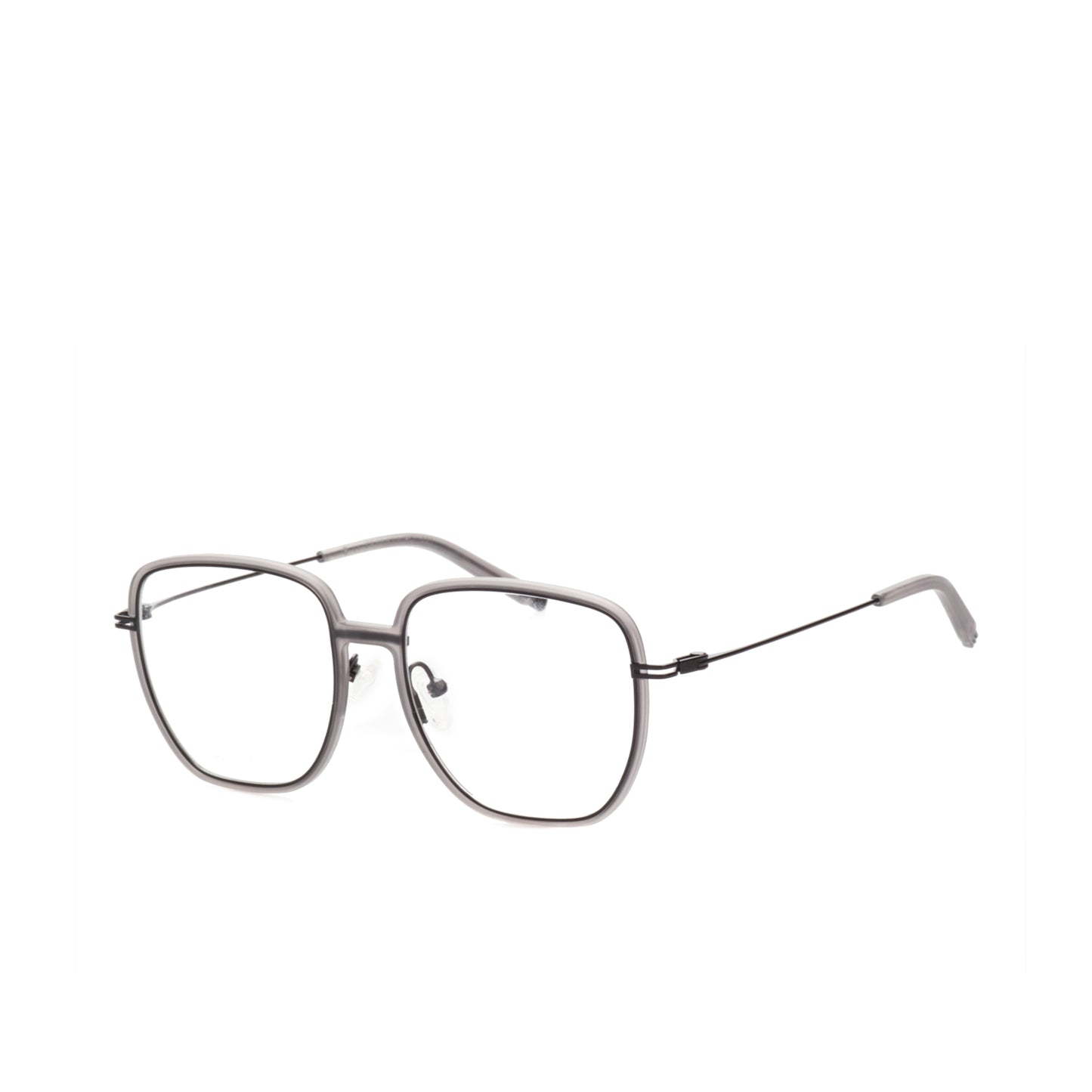 O'S OPTICAL Edge Gray Titanium Square Eyewear Frames