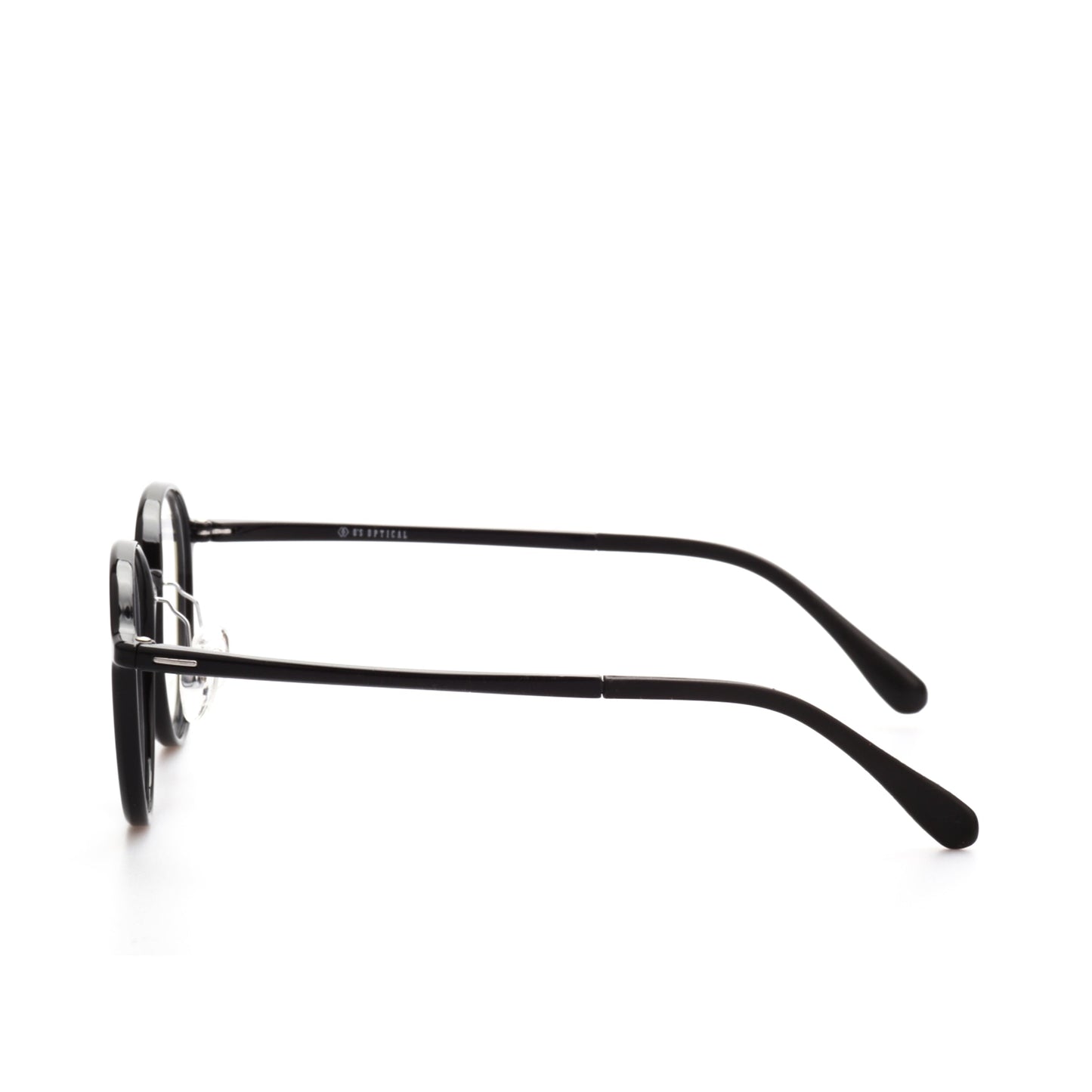 O'S OPTICAL Rise Black Acetate Round Eyeglasses Frames