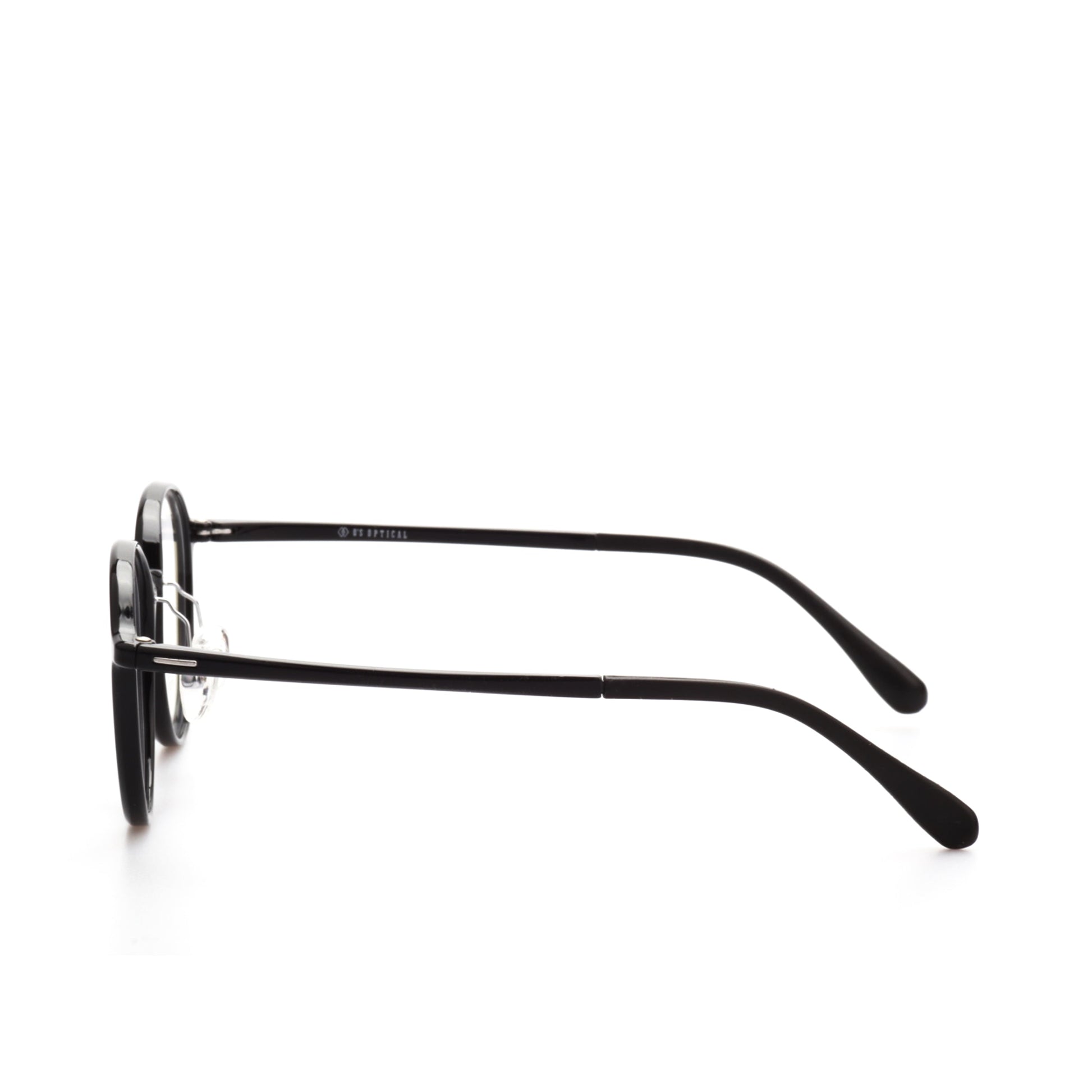 O'S OPTICAL Rise Black Acetate Round Eyeglasses Frames