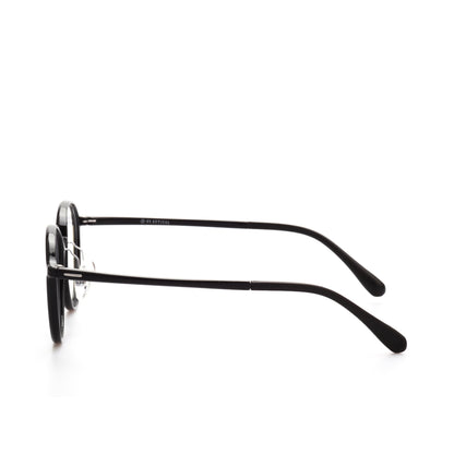O'S OPTICAL Rise Black Acetate Round Eyeglasses Frames