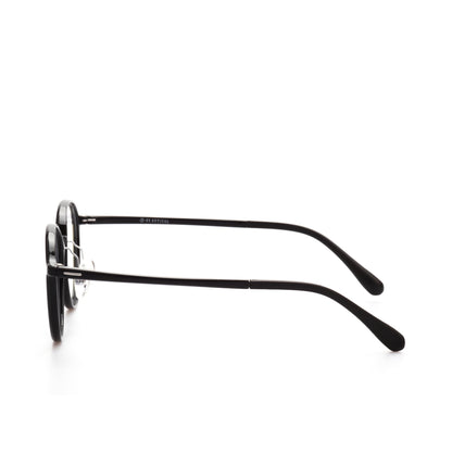 O'S OPTICAL Rise Black Acetate Round Eyeglasses Frames