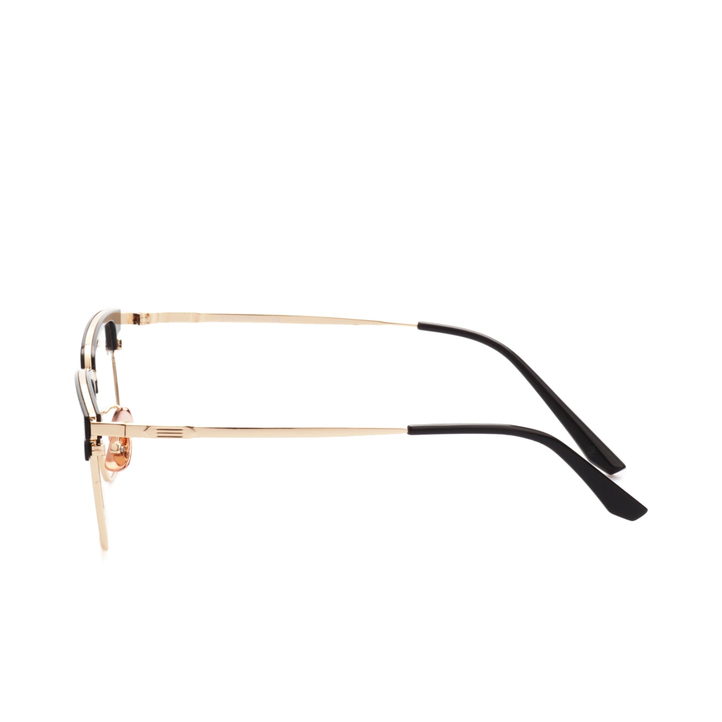 O'S OPTICAL Logic Gold Titanium Browline Eyeglasses Frames