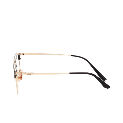 O'S OPTICAL Logic Gold Titanium Browline Eyeglasses Frames