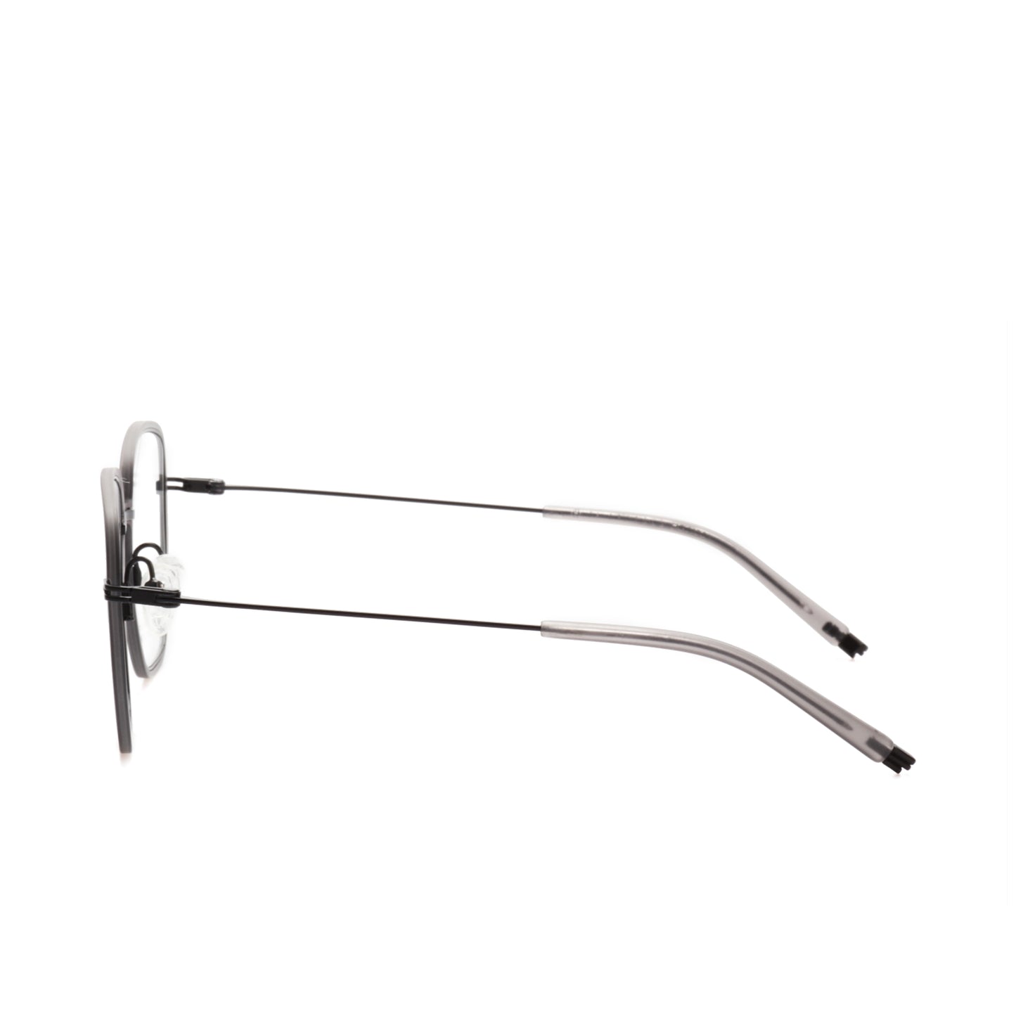 O'S OPTICAL Edge Gray Titanium Square Eyeglasses Frames