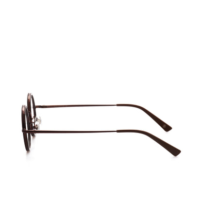 O'S OPTICAL Halo Brown Acetate & Metal Round Eyeglasses Frames