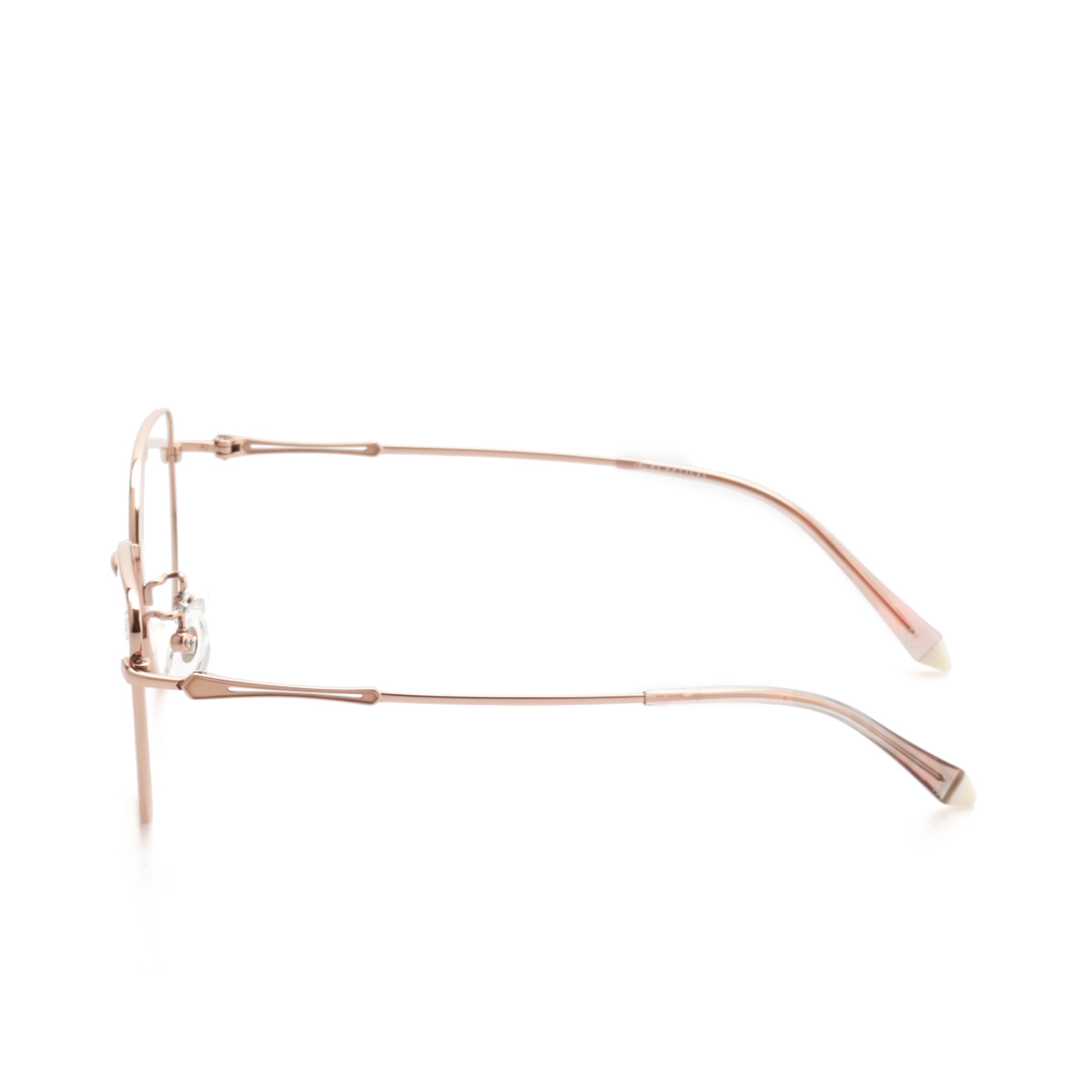 O'S OPTICAL Shape Pink Titanium Cat-Eye Eyeglasses Frames