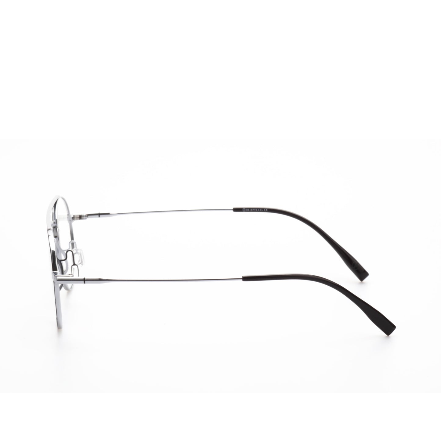 O'S OPTICAL Axis Silver Titanium Aviator Eyeglasses Frames